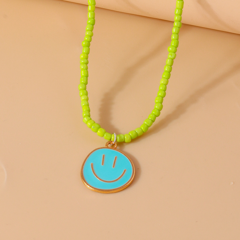 Colorful Dopamine Face Bead Necklace
